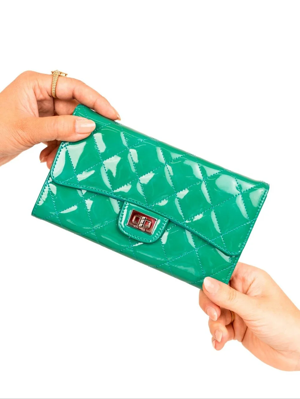 💚CHANEL 2.55 Reissue Patent Leather L Flap Wallet💚